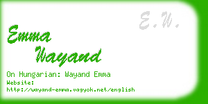 emma wayand business card